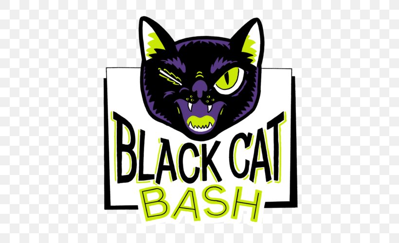 Whiskers Black Cat Bash Halloween, PNG, 500x500px, Whiskers, Animal, Artwork, Black Cat, Brand Download Free
