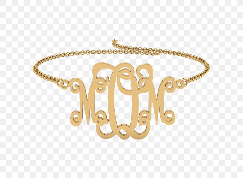 Necklace Bracelet Earring Monogram Jewellery, PNG, 600x600px, Necklace, Body Jewelry, Bracelet, Brass, Chain Download Free