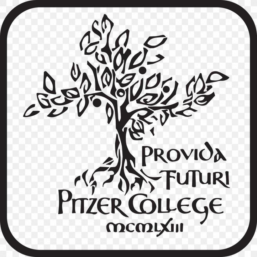 Pitzer College Pomona College Claremont McKenna College, PNG, 1200x1200px, Pitzer College, Area, Black And White, Branch, Brand Download Free