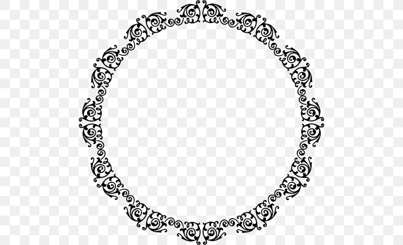 Borders And Frames Picture Frames Clip Art, PNG, 500x500px, Borders And Frames, Area, Art, Black, Black And White Download Free