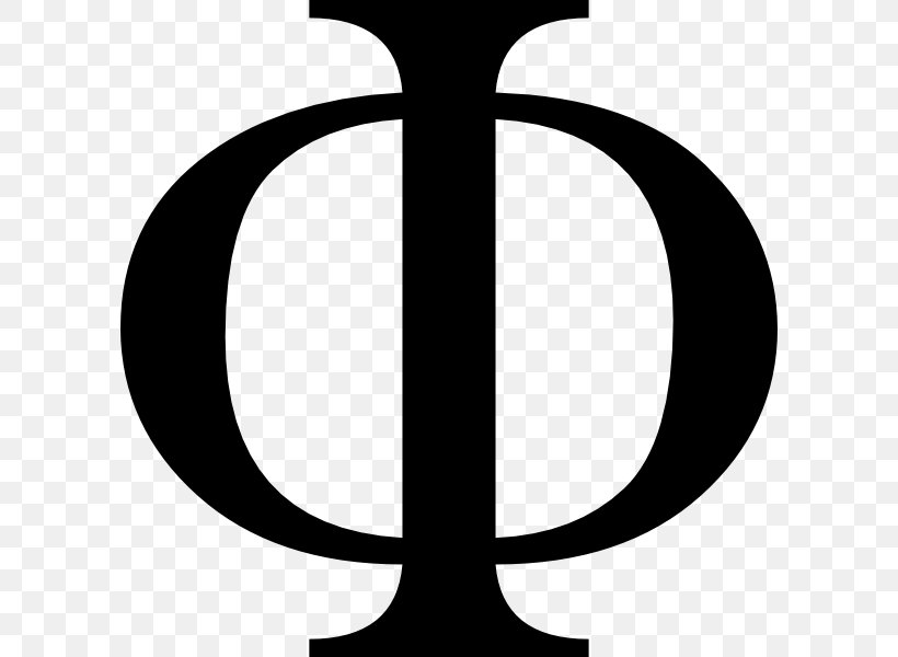 Phi Symbol Greek Alphabet Golden Ratio Integrated Information Theory, PNG, 600x600px, Phi, Artwork, Beta, Black And White, Golden Ratio Download Free