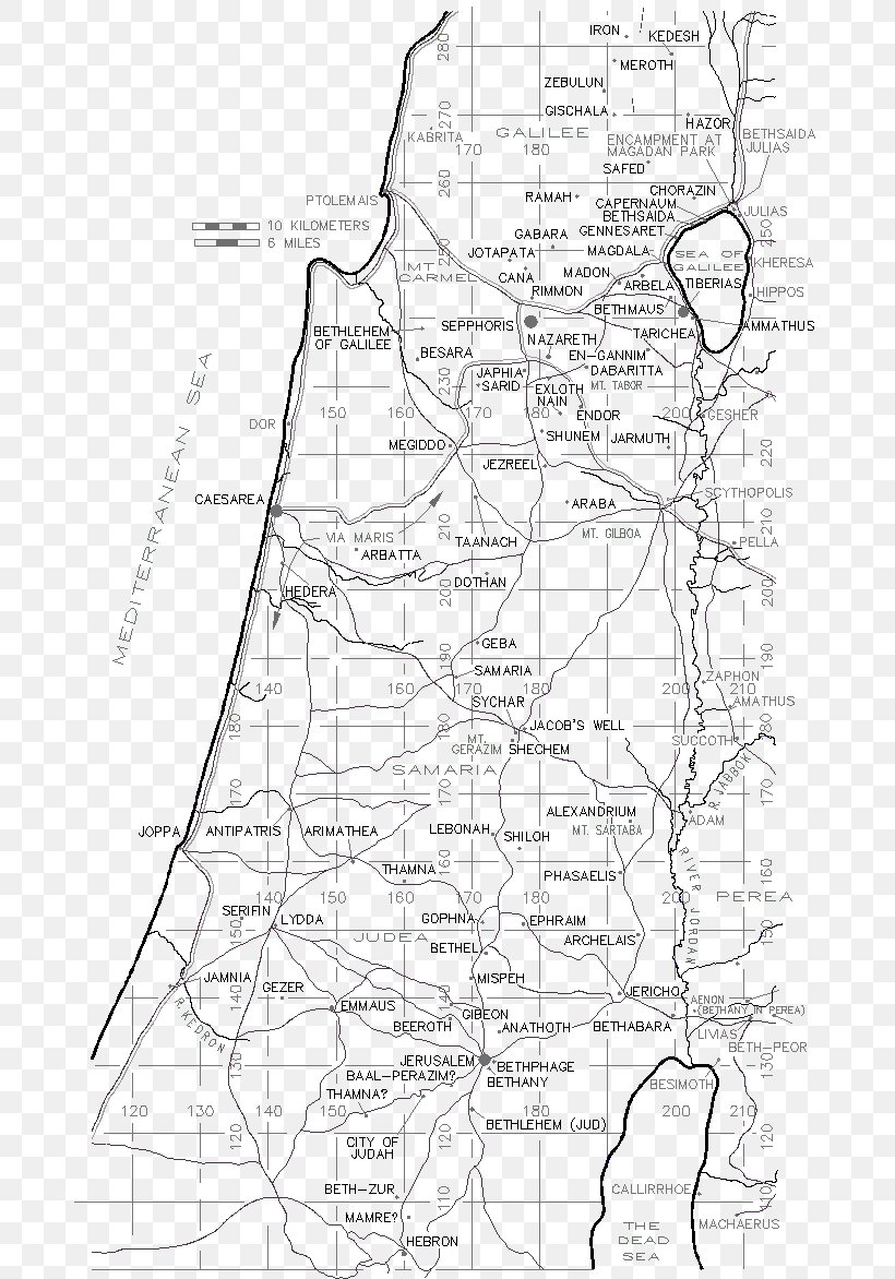 Judea And Samaria Area Galilee Map, PNG, 683x1172px, Galilee, Area, Artwork, Black And White, Diagram Download Free