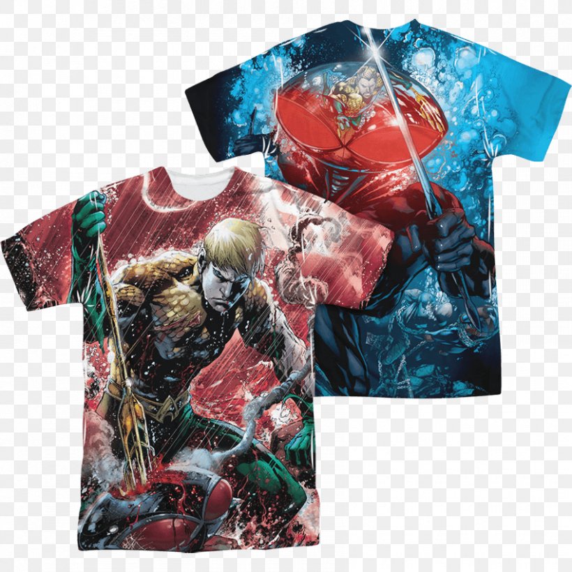 T-shirt Aquaman Comic Book Printing Comics, PNG, 850x850px, Tshirt, All Over Print, Aquaman, Comic Book, Comics Download Free