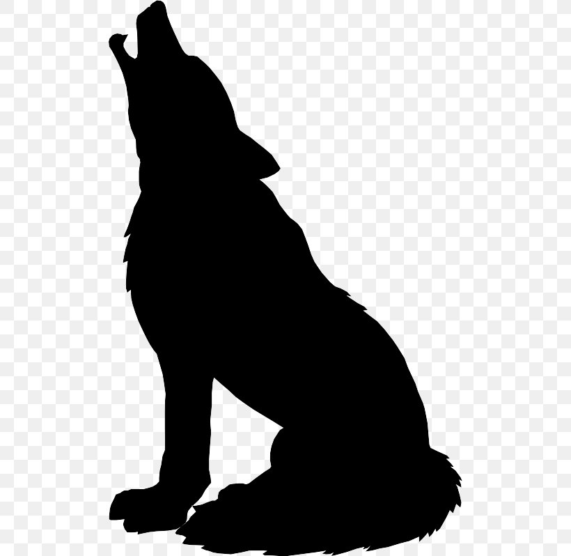 Gray Wolf Silhouette Drawing Clip Art, PNG, 508x798px, Gray Wolf, Aullido, Bear, Black, Black And White Download Free
