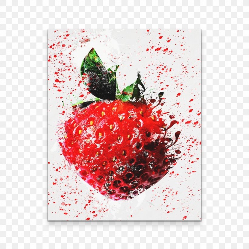 Strawberry Art Painting Fruit Canvas, PNG, 1024x1024px, Strawberry, Apple, Art, Auglis, Canvas Download Free