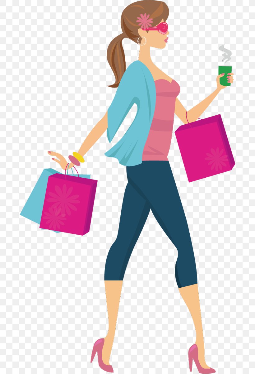 Clip Art Woman Shopping Image, PNG, 694x1200px, Woman, Arm, Bag, Fashion, Girl Download Free