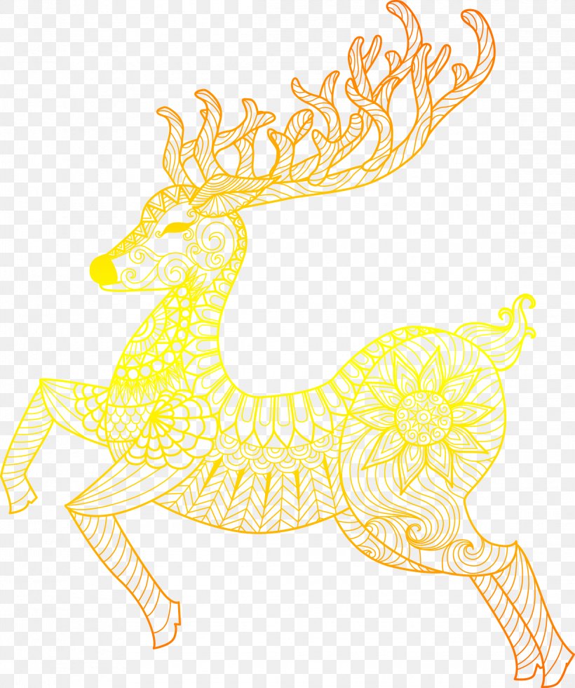 Reindeer Chital Clip Art, PNG, 2321x2774px, Reindeer, Animal, Animal Figure, Area, Art Download Free