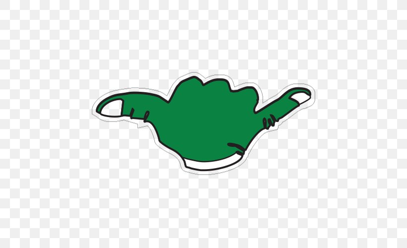 Shaka Sign Sticker Green Clip Art, PNG, 500x500px, Shaka Sign, Color, Green, Hand, Island Download Free
