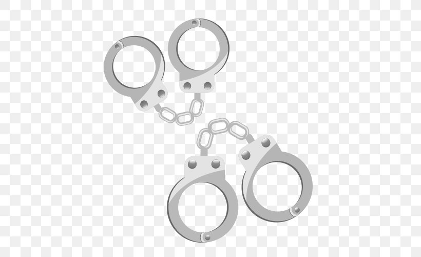 Handcuffs Criminal Law Lawyer, PNG, 500x500px, Handcuffs, Black And White, Court, Crime, Criminal Law Download Free