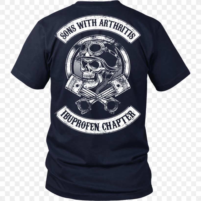 T-shirt Son Sleeve Motorcycle, PNG, 1000x1000px, Tshirt, Arthritis, Black, Brand, Button Download Free