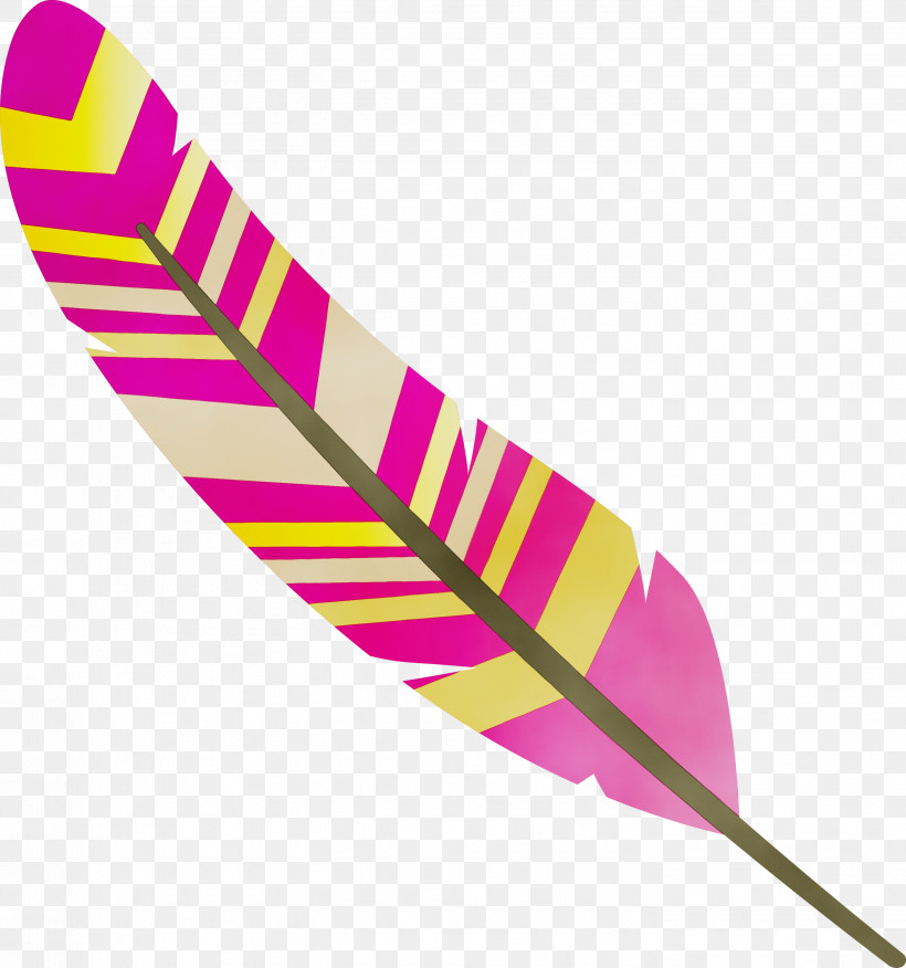 Feather, PNG, 2806x3000px, Cartoon Feather, Feather, Line, Paint, Pink M Download Free