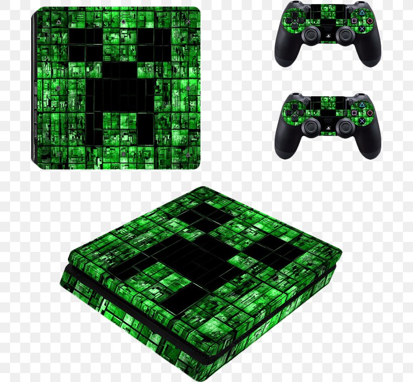Sony PlayStation 4 Slim Minecraft: Story Mode Deadpool, PNG, 696x758px, Playstation, Deadpool, Green, Home Game Console Accessory, Minecraft Download Free