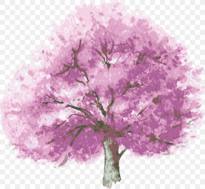 Tree Watercolor Painting Shrub Illustration, PNG, 1516x1404px, Tree, Art, Blossom, Branch, Cherry Blossom Download Free