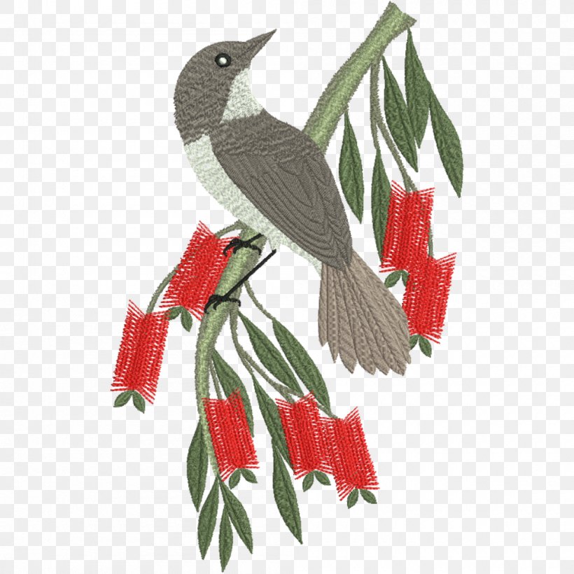 Bird Machine Embroidery Parrot Pattern, PNG, 1000x1000px, Bird, Beak, Branch, Cardinal, Christmas Ornament Download Free