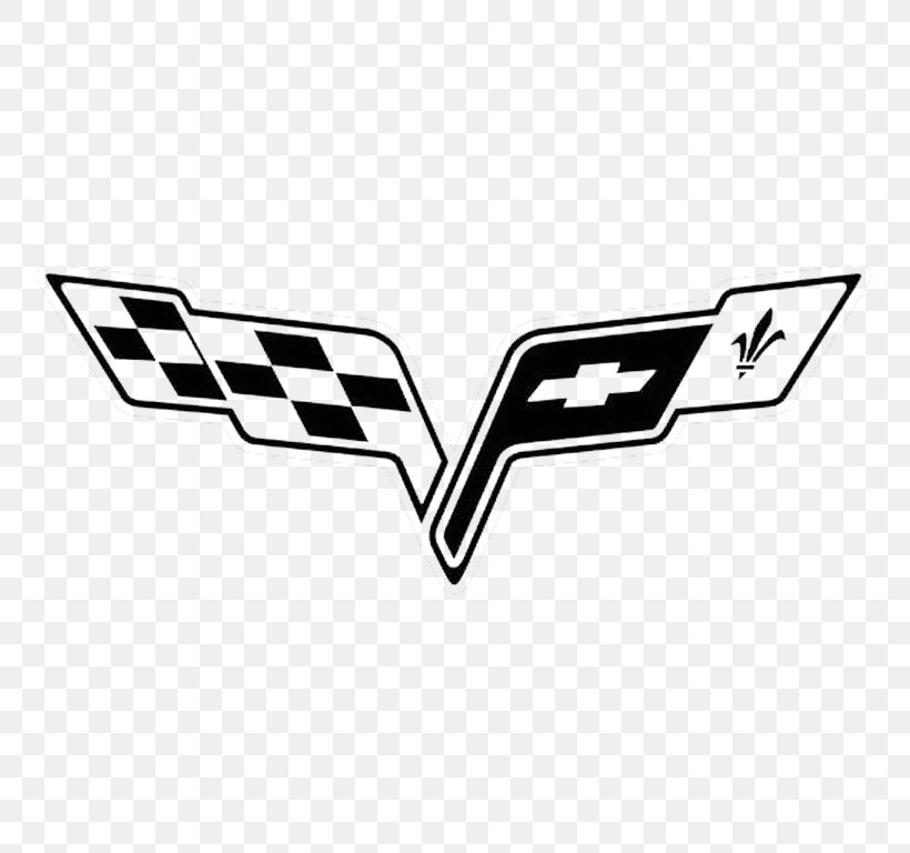 Chevrolet Corvette (C6) Car Logo, PNG, 768x768px, Chevrolet Corvette, Automotive Design, Automotive Exterior, Black, Black And White Download Free