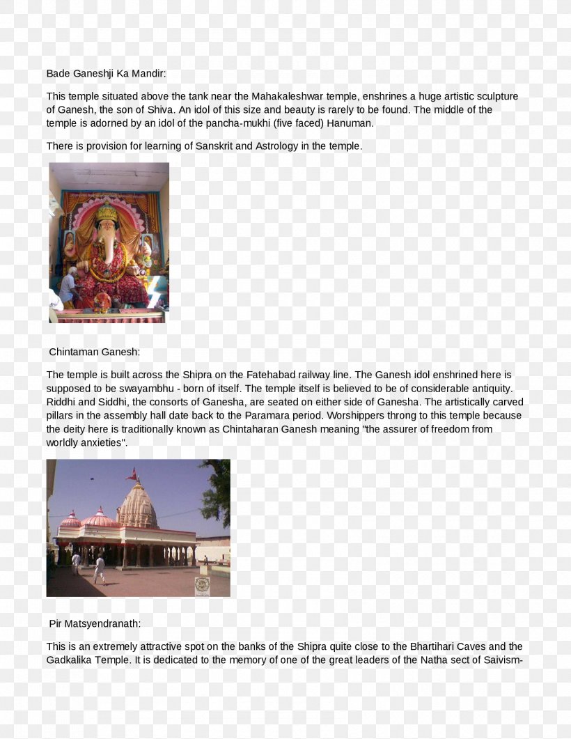 Chintaman Ganesh Temple, Ujjain Brochure Font, PNG, 1700x2200px, Ujjain, Brochure, Media, Text Download Free