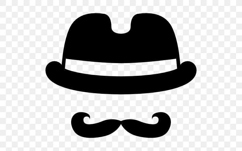 Moustache Hair Fedora, PNG, 512x512px, Moustache, Beard, Black And White, Bun, Face Download Free