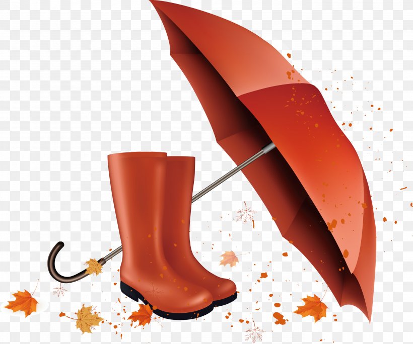 Wellington Boot Umbrella Stock Illustration, PNG, 2775x2317px, Wellington Boot, Boot, Footwear, High Heeled Footwear, Orange Download Free