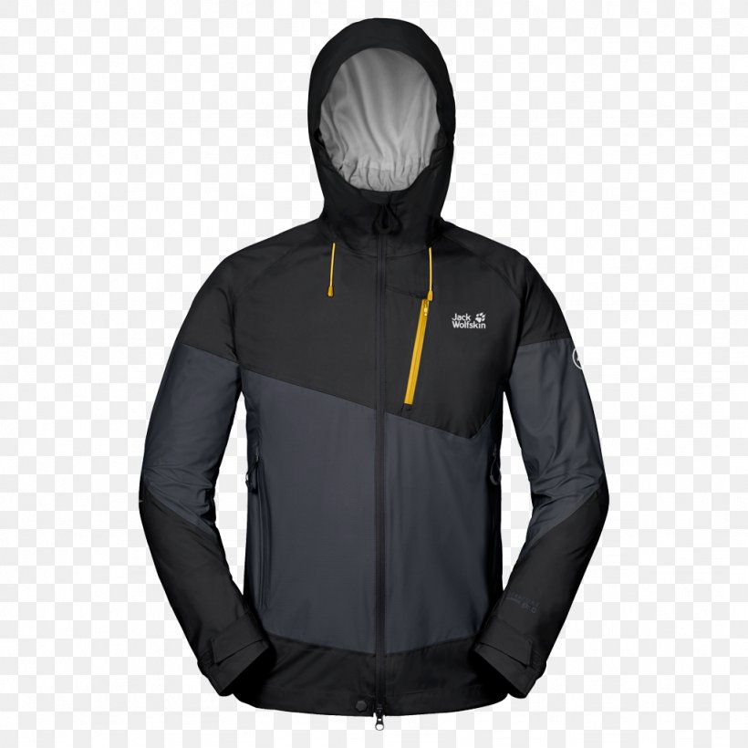 Hoodie Jacket Softshell Jack Wolfskin Raincoat, PNG, 1024x1024px, Hoodie, Black, Blouson, Clothing, Coat Download Free