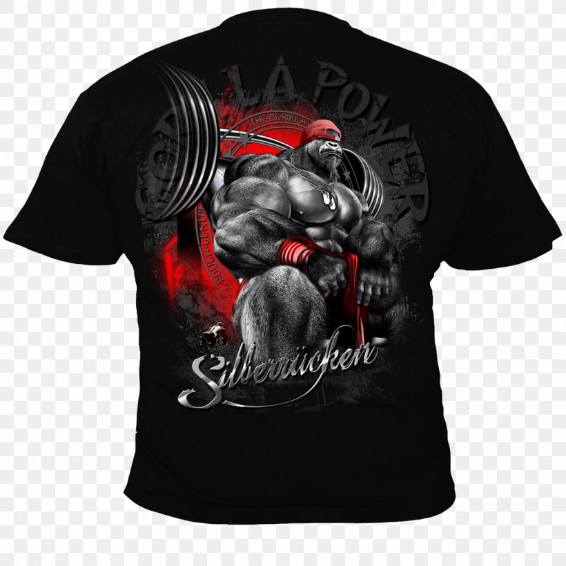 T-shirt Gorilla Hoodie Silberrücken Clothing, PNG, 1181x1181px, Watercolor, Cartoon, Flower, Frame, Heart Download Free
