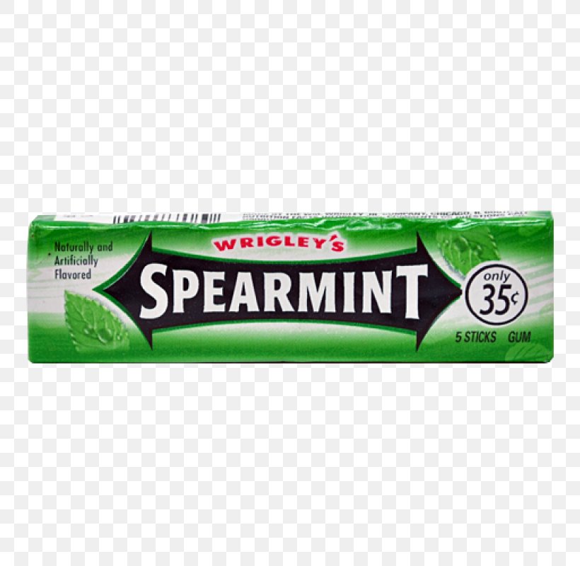 Chewing Gum Mentha Spicata Wrigley's Spearmint Wrigley Company Extra, PNG, 800x800px, Chewing Gum, Big Red, Brand, Bubble Gum, Doublemint Download Free