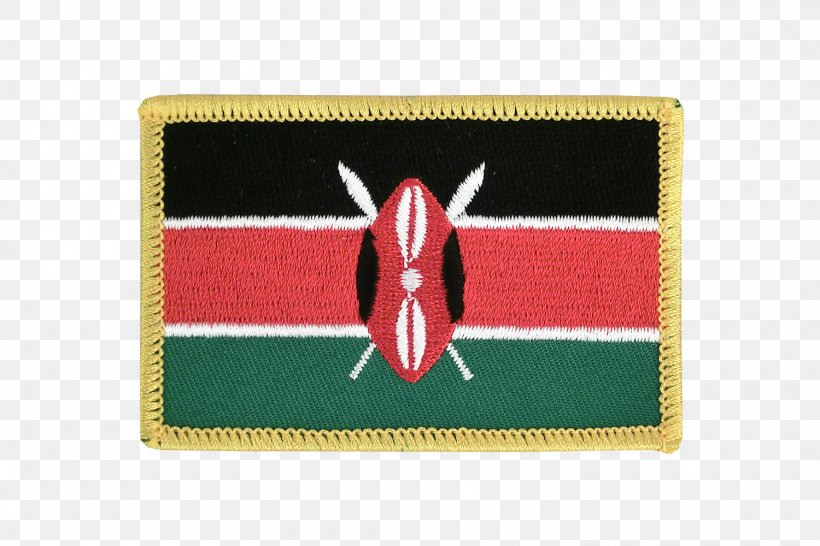 Flag Of Kenya Embroidered Patch Flag Patch, PNG, 1500x1000px, Kenya, Brand, Embroidered Patch, Embroidery, Fahne Download Free