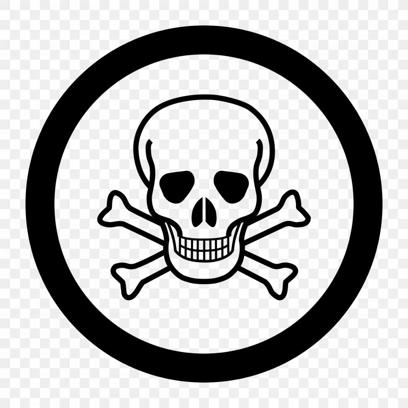 Workplace Hazardous Materials Information System Toxicity Dangerous Goods Hazard Symbol Poison, PNG, 2000x2000px, Toxicity, Black And White, Bone, Chemical Substance, Dangerous Goods Download Free