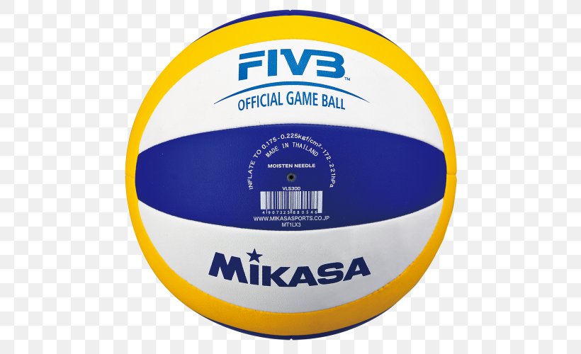 Beach Volleyball Mikasa Sports Mikasa P.VLS300 Beachvolleyball Size 5, PNG, 500x500px, Volleyball, Area, Ball, Beach, Beach Volleyball Download Free