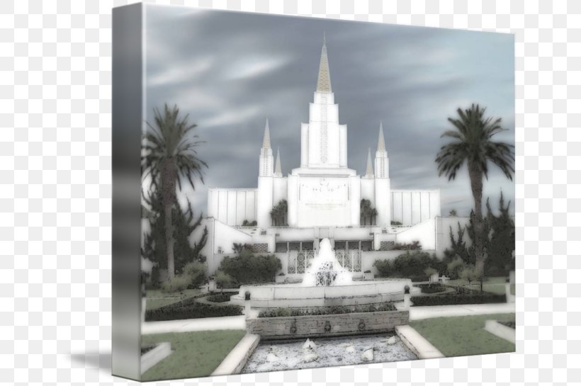 Oakland California Temple Gallery Wrap Canvas Art Tourist Attraction, PNG, 650x545px, Gallery Wrap, Art, Building, Canvas, Facade Download Free
