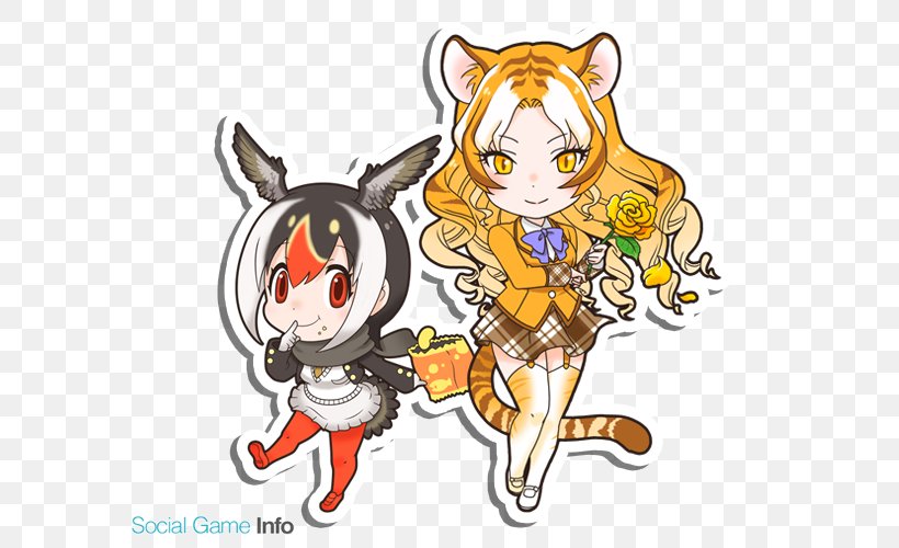 Kemono Friends Nexon TYO:3659 Canidae Character, PNG, 600x500px, Watercolor, Cartoon, Flower, Frame, Heart Download Free