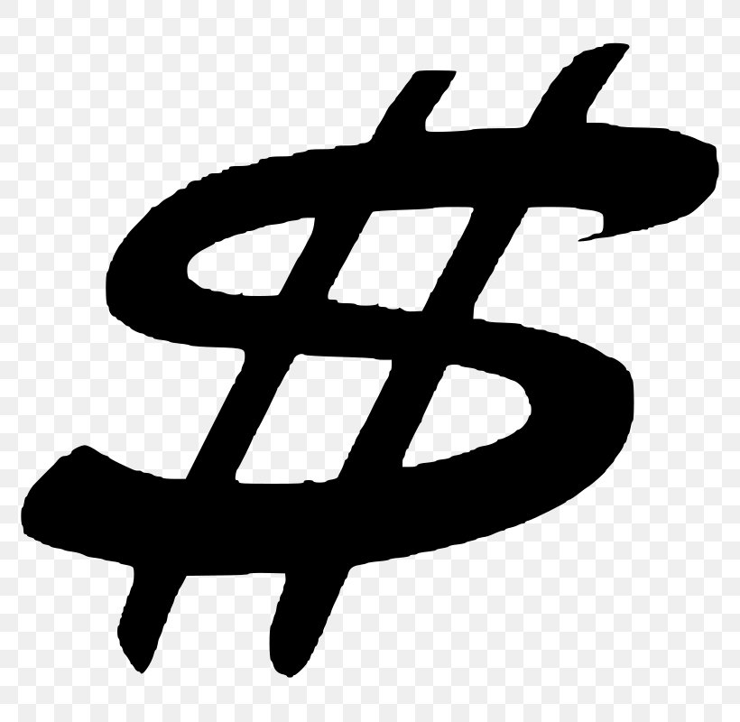 Dollar Sign Money United States Dollar Currency Symbol, PNG, 800x800px, Dollar Sign, Australian Dollar, Bank, Banknote, Black And White Download Free