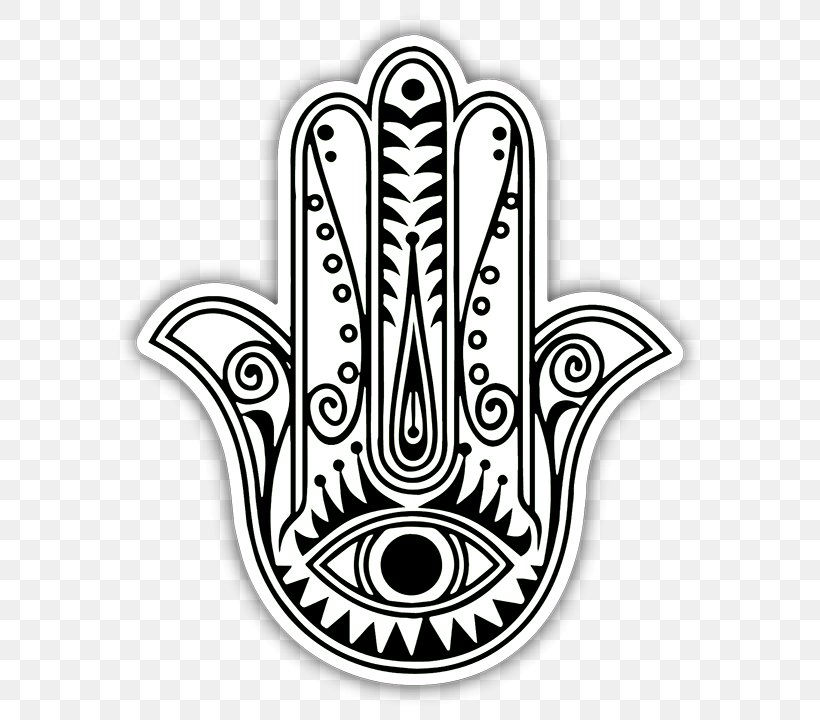 Hamsa Amulet Hand Evil Eye Jewellery, PNG, 720x720px, Hamsa, Abziehtattoo, Amulet, Black And White, Decal Download Free