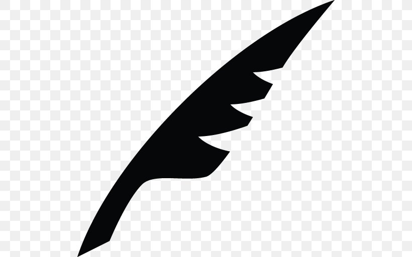 Quill Inkwell Pen Nib Feather, PNG, 512x512px, Quill, Beak, Black, Black And White, Drawing Download Free
