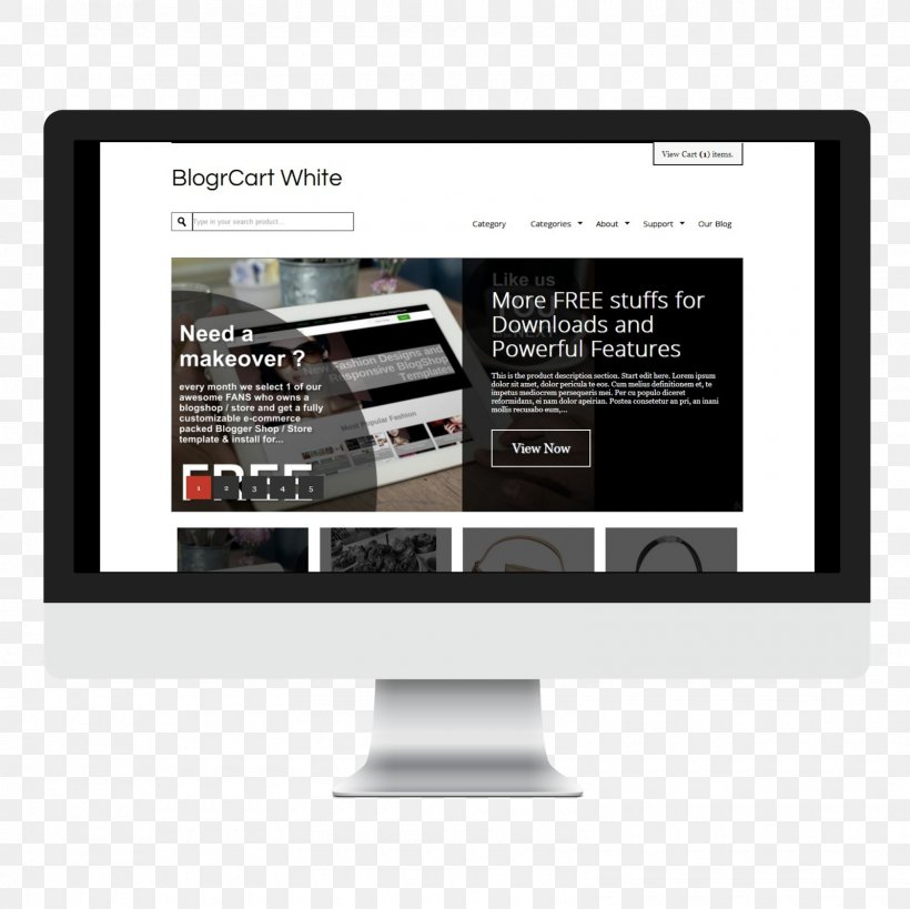 Responsive Web Design Blogger Template Shopping Cart Software E-commerce, PNG, 1600x1600px, Responsive Web Design, Blog, Blogger, Brand, Computer Monitor Download Free