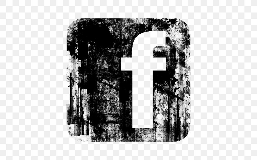 Facebook Logo Clip Art, PNG, 512x512px, Facebook, Black And White, Blog, Facebook Like Button, Grunge Download Free