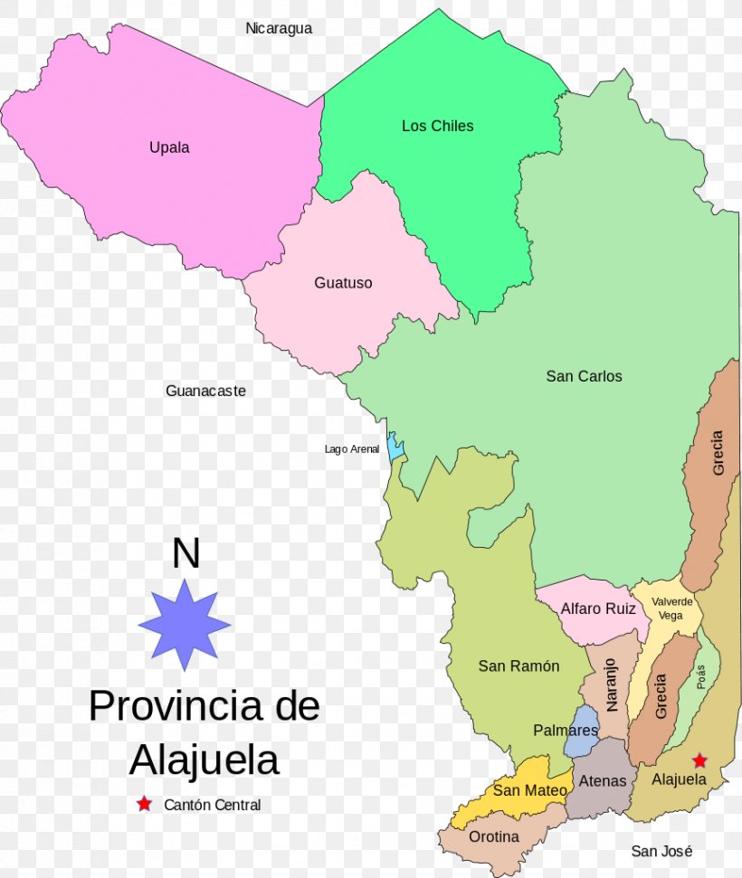 Alajuela Provinces Of Costa Rica Atenas Arenal Volcano Cavernas De Venado, PNG, 864x1024px, Provinces Of Costa Rica, Alajuela Province, Area, Arenal Volcano, Atenas Download Free