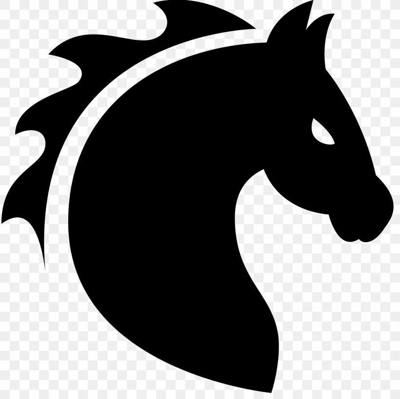 Black-and-white Snout Font Mane Horse, PNG, 1600x1600px, Blackandwhite, Horse, Logo, Mane, Snout Download Free
