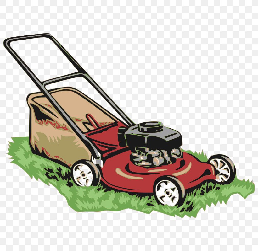 Image of Cartoon lawn mower art