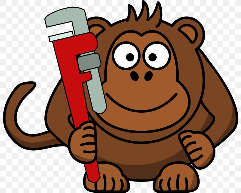 Monkey Wrench Clip Art, PNG, 800x656px, Wrench, Adjustable Spanner, Carnivoran, Cartoon, Fictional Character Download Free
