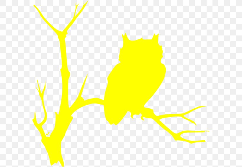 Owl Yellow Silhouette Clip Art, PNG, 600x565px, Owl, Animal, Area, Artwork, Beak Download Free