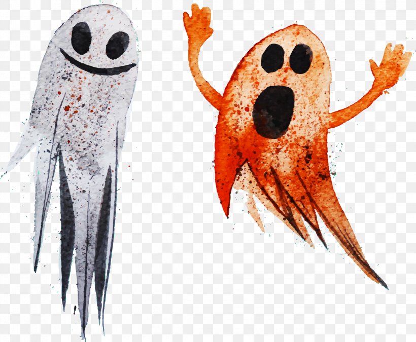 Halloween Ghost Watercolor Painting, PNG, 2244x1848px, Halloween, Dressup, Ghost, Mask, Organism Download Free