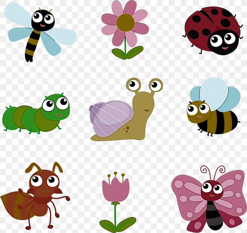 Animal Figure Cartoon Insect Sticker, PNG, 3000x2825px, Animal Figure, Cartoon, Insect, Sticker Download Free