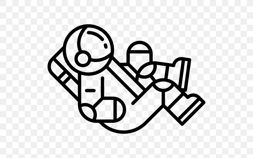 Astronaut Clip Art, PNG, 512x512px, Astronaut, Area, Art, Black And White, Csssprites Download Free