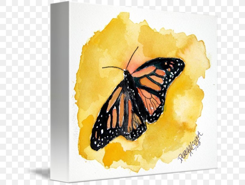Monarch Butterfly Watercolor Painting Drawing, PNG, 650x618px, Butterfly, Abstract Art, Acrylic Painting Techniques, Art, Arthropod Download Free