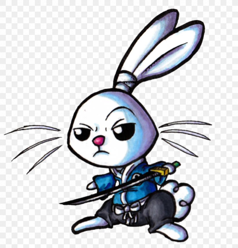 Rabbit Angel Bunny Easter Bunny Usagi Yojimbo Samurai, PNG, 830x864px, Rabbit, Angel Bunny, Art, Artwork, Easter Bunny Download Free