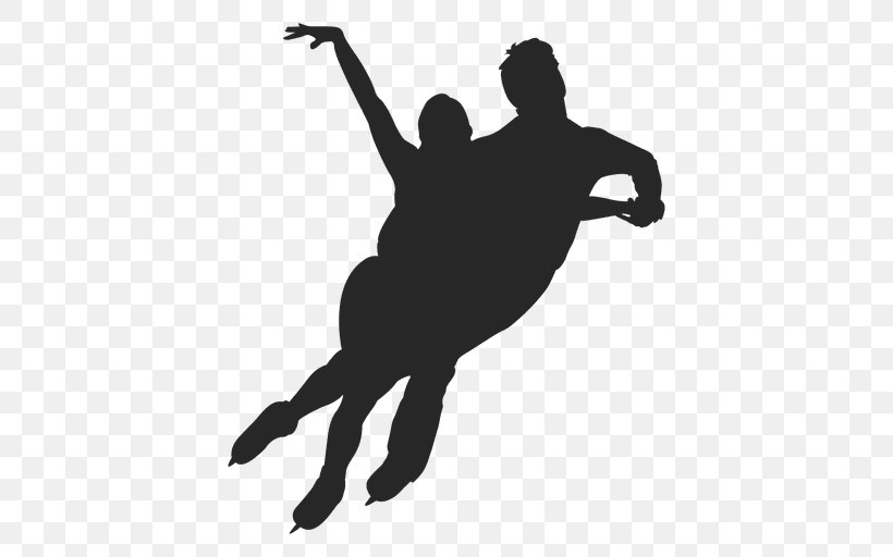 Figure Skating Ice Skating Sport Roller Skating Sticker, PNG, 512x512px, Figure Skating, Arm, Black, Black And White, Fictional Character Download Free