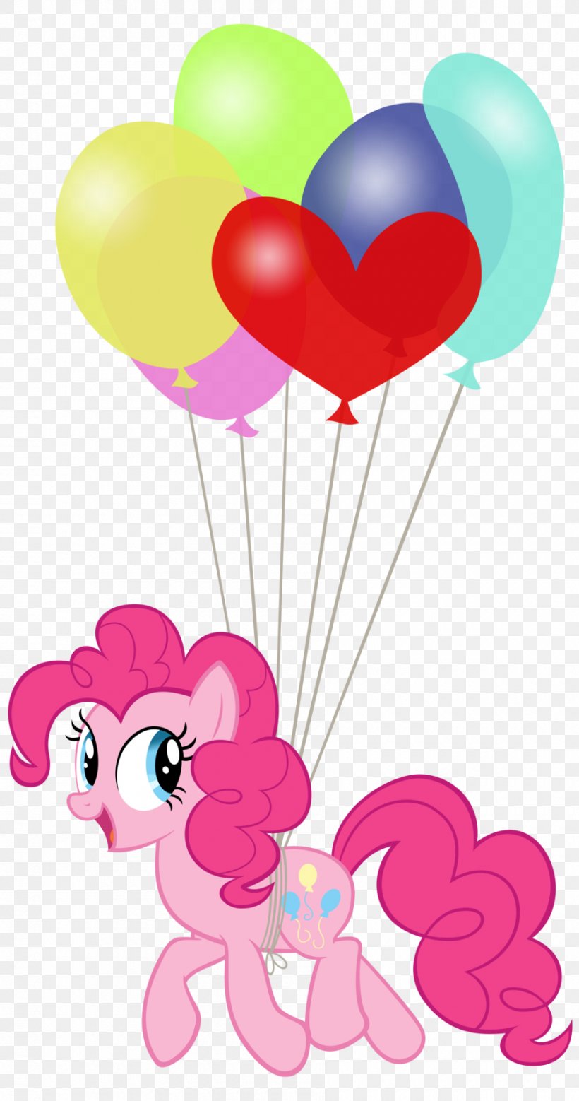 Pinkie Pie Pony Rainbow Dash Balloon Twilight Sparkle, PNG, 900x1710px, Watercolor, Cartoon, Flower, Frame, Heart Download Free