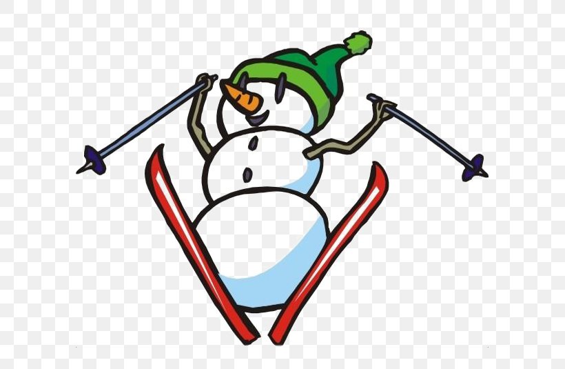 Snowman Skiing Skiing Snowman Clip Art, PNG, 599x535px, Watercolor, Cartoon, Flower, Frame, Heart Download Free