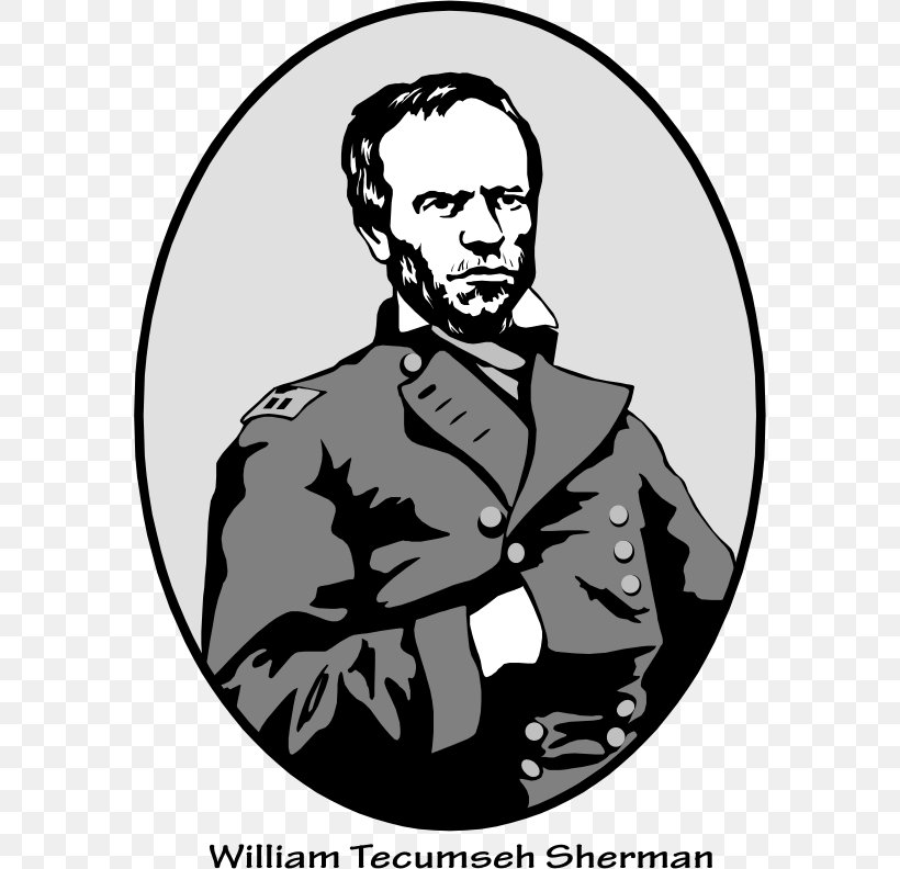 William Tecumseh Sherman Line Art United States Clip Art, PNG, 576x792px, William Tecumseh Sherman, American Civil War, Art, Artwork, Black And White Download Free