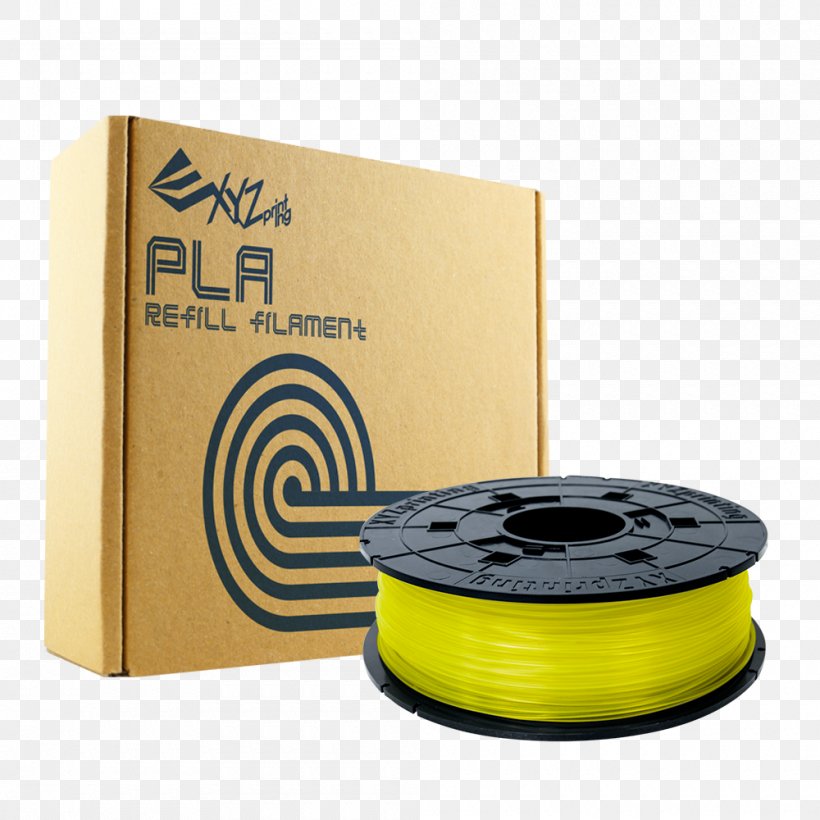 3D Printing Filament Polylactic Acid Yellow Plastic, PNG, 1000x1000px, 3d Printing, 3d Printing Filament, Acrylonitrile Butadiene Styrene, Biodegradation, Black Download Free
